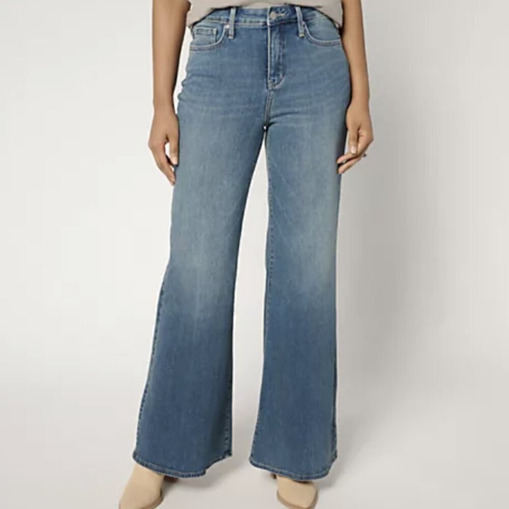NYDJ Light Blue High-Rise Flare Jeans